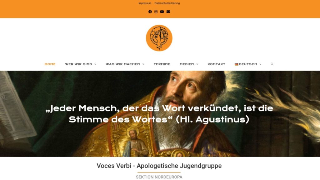 Vorschau der Website Voces Verbi Northern Europe
